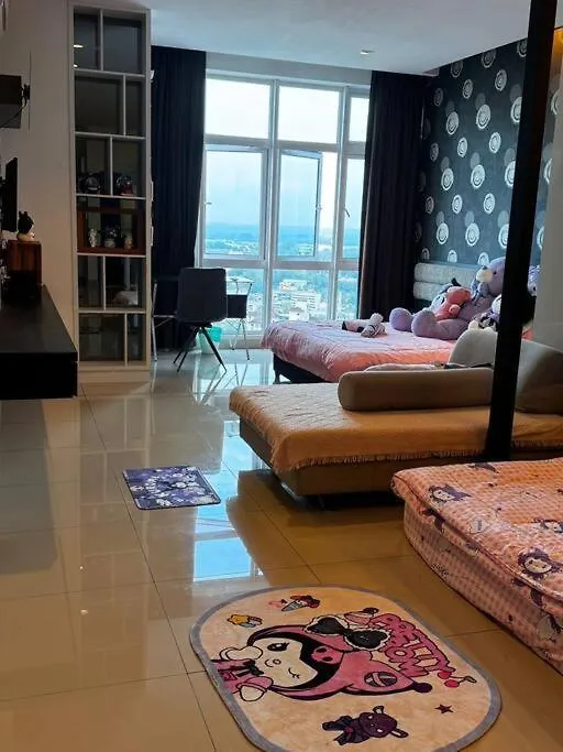 Kuromi卡通主题浪漫公寓 配有大屏幕蓝牙音响电影房 Netflix Youtube Johor Bahru Apartment