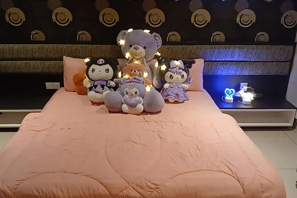 Kuromi卡通主题浪漫公寓 配有大屏幕蓝牙音响电影房 Netflix Youtube location