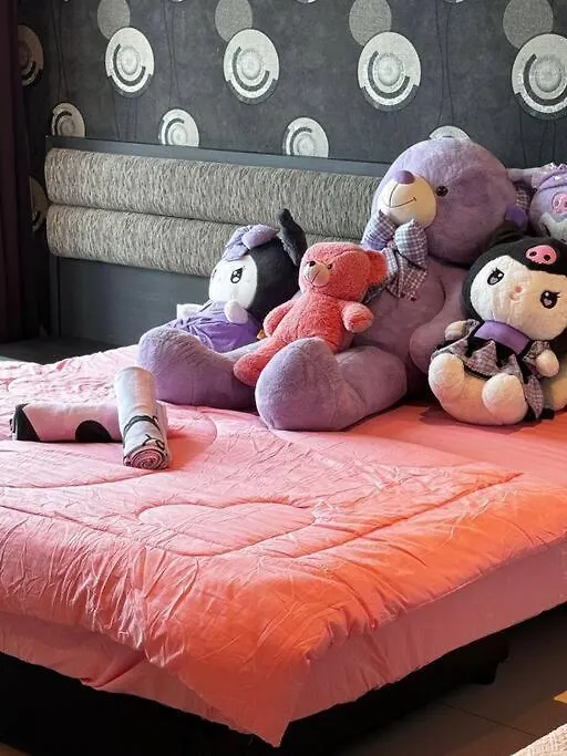 Apartment Kuromi卡通主题浪漫公寓 配有大屏幕蓝牙音响电影房 Netflix Youtube Johor Bahru Malaysia